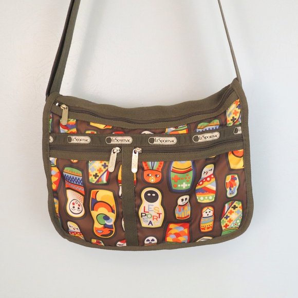 Lesportsac Handbags - Lesportsac Gray Russian Doll Crossbody Purse